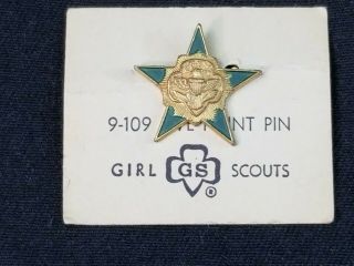 Nos Girl Scouts Vintage Five 5 Point Star Senior Pin Gs 9 - 109