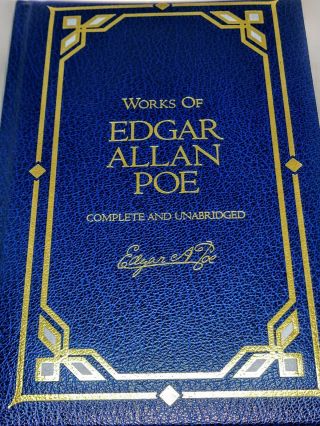 Vtg Of Edgar Allan Poe Complete Unabridged 1985 Leatherette Edition Blue