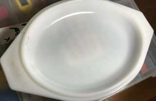 Vintage Pyrex Oval Lid Only 943C Snowflake Garland fits 1 ½ Oval Quart Casserole 3
