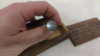 Brown And Sharpe Micrometer wood box vintage 1908 no 10 (zero to 1) 4