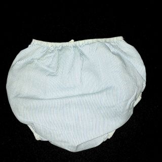 Vtg Plastic Pants Diaper Cover Blue Stripe Sz NB - 3M 2
