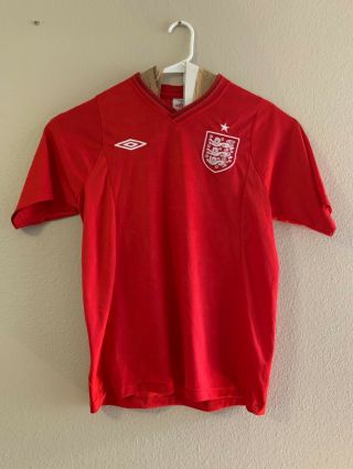 Official Vintage Umbro England National Football Team Jersey Size L Red
