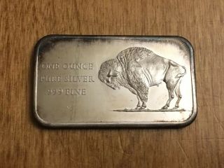 Silver Art Bar 1776 - 1976 American Buffalo Bi Centennial 1oz.  999 Vintage