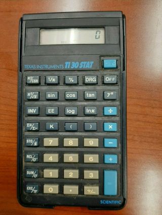 Vintage Texas Instruments Ti - 30 Stat Scientific Calculator W/ Cover