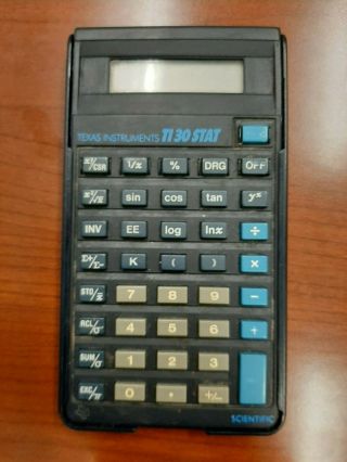 Vintage Texas Instruments TI - 30 Stat Scientific Calculator W/ Cover 4
