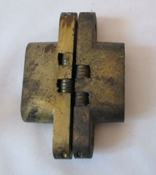 Vintage Heavy Brass Invisible Hinge 4.  5 