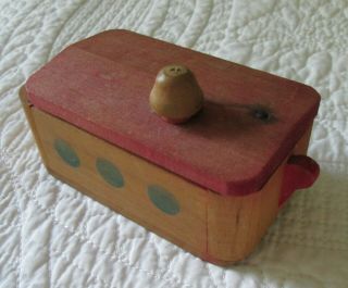 Sweet vintage c1950s miniature wooden Noah ' s Ark & animals - made in Japan 4