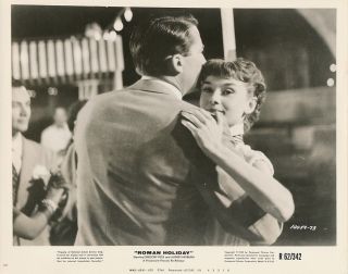 Audrey Hepburn Gregory Peck Vintage Roman Holiday Paramount Pictures Photo