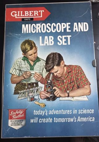 Vintage Gilbert Microscope And Lab Set 13072