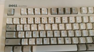 Vintage Dell Quietkey Wired PS/2 Keyboard model SK - 1000REW beige c 4
