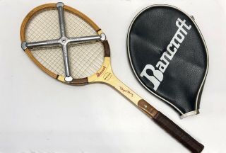 Vintage Bancroft Bjorn Borg Personal Tennis Racquet Racket Wood Wooden