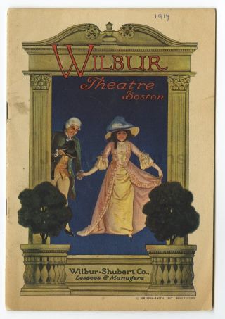 The Road To Happiness - Vintage Playbill - Wilbur Theatre,  Boston,  1914