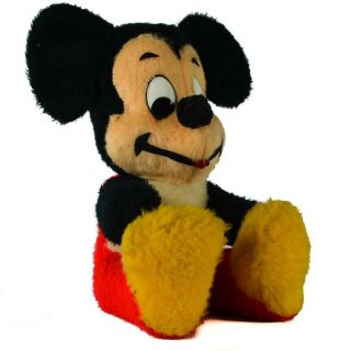 Disney Vintage California Stuffed Toys Sitting Mickey Mouse 11 " Plush Old Early