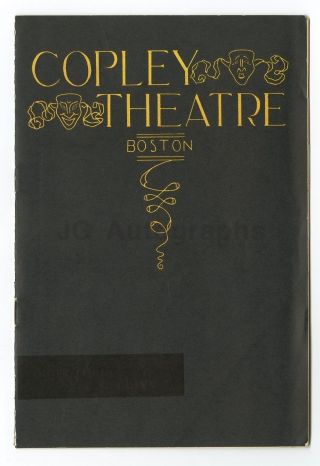 This Thing Called Love - Vintage Playbill - Copley Theatre,  Boston,  1932
