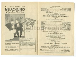 The Lady From Alfaqueque - Vintage Playbill - Hollis St.  Theatre,  Boston,  1929 2