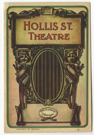 Martha - Vintage Playbill - Hollis Street Theatre,  Boston,  Ma [1920s]