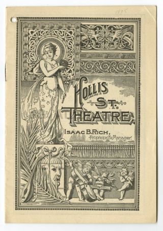 The Masqueraders - Vintage Playbill - Hollis St.  Theatre,  Boston,  1895