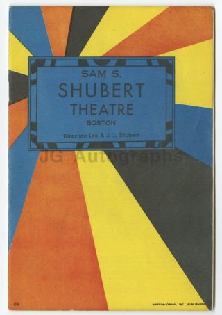 The Moon - Vintage Playbill - Shubert Theatre,  Boston,  Ma,  1930