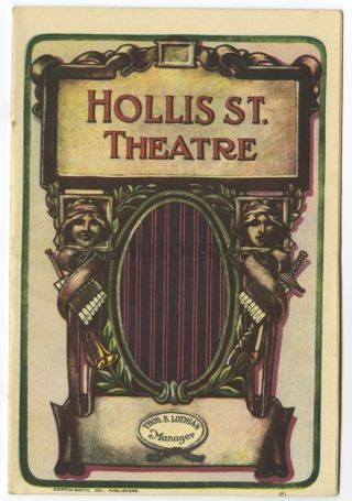 The Wisdom Tooth - Vintage Playbill - Hollis Street Theatre,  Boston 1926