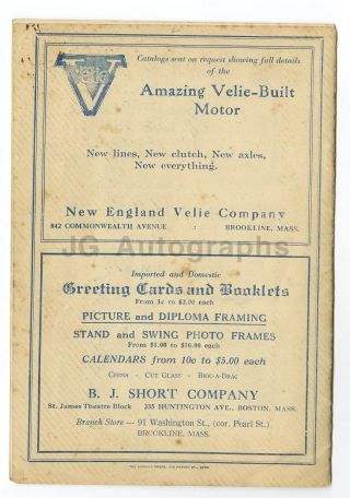 Just Suppose - Vintage Playbill - St.  James Theatre,  Boston,  1922 3