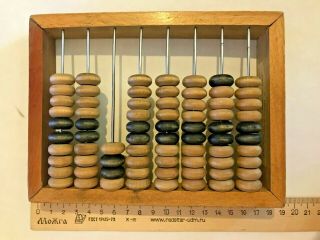 School mini abacus wooden USSR 1970s /Vintage,  Soviet,  Russia with label 3