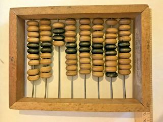 School mini abacus wooden USSR 1970s /Vintage,  Soviet,  Russia with label 4