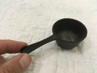 Vintage Miniature Cast Iron Pot With Long Handle,  Footed