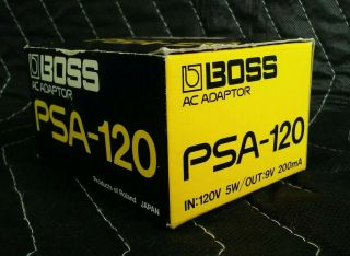 Vintage Boss (roland) Ac Power Adaptor Psa - 120 For Boss Guitar Effect Pedals