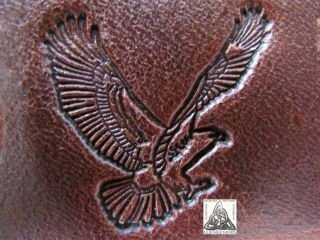 Discontinued Vintage Midas Detailed Flying Hawk Eagle Bird 1 " Leather Stamp 8224