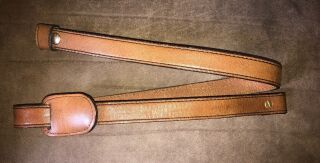 Vintage Tan 1” Leather Rifle Sling -