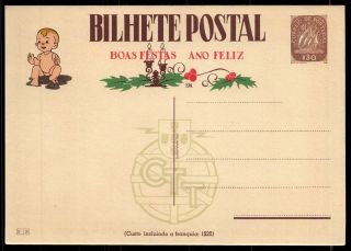 Vtg STATIONERY Postal Card 128 pre printed Stamp Caravela $30 NAZARE PORTUGAL 2