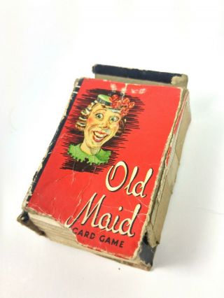 Vintage Old Maid Mini Card Game Whitman Co A Peter Pan Game Crafts Jewelry Etc.