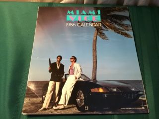 Vintage 1986 Miami Vice Calendar By Ballatine Books