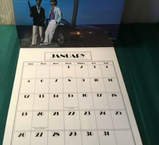 Vintage 1986 Miami Vice Calendar by Ballatine Books 3