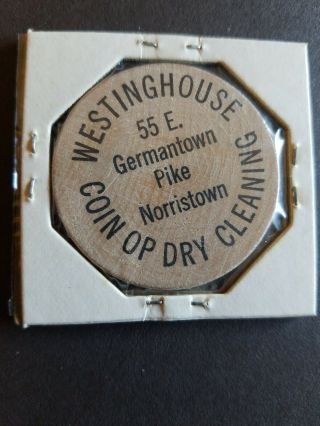 Vintage Wooden Nickel Westinghouse Germantown Pike Norristown Pennsylvania P1