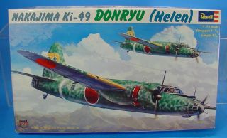1/72 Vintage Revell H - 102 Japanese Nakajima Ki - 49 Donryu (helen) Airplane Kit