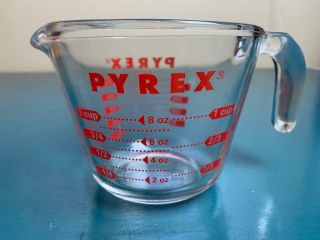 Pyrex 1 Cup 8 Oz / 250 Ml Measuring Cup Vintage