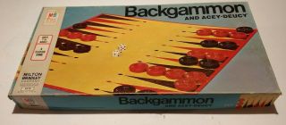 Vintage 1973 Backgammon And Acey - Deucy Board Game Milton Bradley