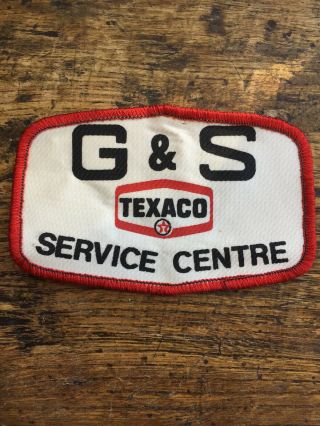 Vtg Texaco Sew On Patch 4” G&s Service Centre Oil Gas Mechanic Garage Shop
