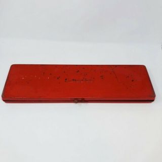 Vintage Snap On Kra 284 Tool Box Red Storage Box Socket Bit