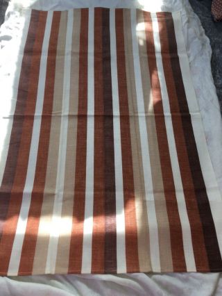 Martex Vintage Dry Me Dry Kitchen Dish Towel Mcm Brown/tan/white Striped