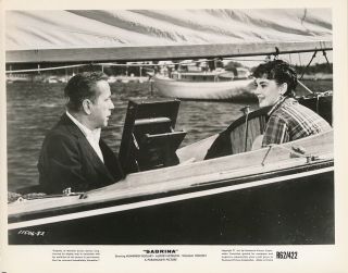 Audrey Hepburn Humphrey Bogart Vintage Sabrina Paramount Studio Photo