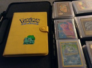 Old Vintage Bulbasaur Yellow Pokémon Card Binder Album 4 Pocket