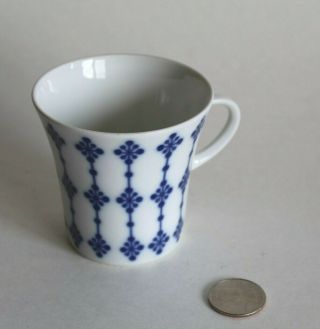 Vintage Melitta German Fine Porcelain Flow Blue 3 " Espresso Chocolate Mug Cup