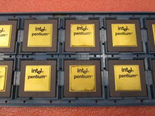 Intel Pentium Processor 75 Mhz Chip Vintage Gold Top Cpu 75mhz A80502 Sx961