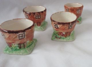 Vintage Cabin Ware Egg Cups Set Of 4