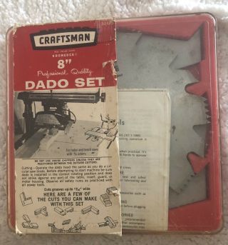Vintage Craftsman Romedge 8” Heavy Duty Dado Set 9 - 32475