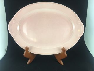 Vintage Lu - Ray Pastels Taylor Smith Taylor Ts&t 11 " Pink Oval Platter Usa Euc