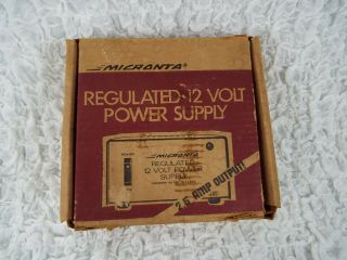 Vintage Radio Shack Micronta Regulated 12 Volt Power Supply Cat.  No.  22 - 124 6
