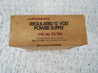 Vintage Radio Shack Micronta Regulated 12 Volt Power Supply Cat.  No.  22 - 124 7